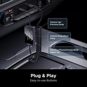 Transmitator Audio, Bluetooth 5.4, Led Display, Plug&Play, Ugreen BT303, Negru - Img 5