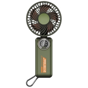 Ventilator Portabil cu Display LED Z8, 3 Viteze, USB-C 2A, 3600mAh, Compact si Usor, Verde