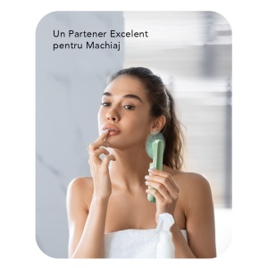 Ventilator Ultra Portabil 3 in 1, De Mână, De Birou, De Gât, 3 Trepte Viteza, Pliabil cu baterie Portabila 2000mAh, Autonomie 20h, SKDR AirMini - Verde - Img 5