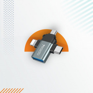 Adaptor USB 3.0 la Lightning, Micro-Usb, Type-C, 480Mbps, Yesido (GS15) - Negru - Img 3