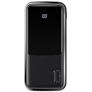 Baterie Externa 10000mAh (US-CD163), cu Display Digital, 2x USB, USAMS - Negru