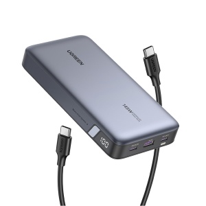 Baterie Externa cu Display Digital, USB, 2x Type-C, 25000mAh, PD3.0, 145W, 5V/3A, Ugreen PB205 - Space Gray - Img 2
