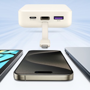 Baterie Externa USB, USB-C cu Cablu Type-C, 20000mAh, Fast Charging, 22.5W, 5V/3A, Ugreen PB505 - Gri - Img 3