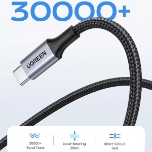 Cablu de Date, 2x USB-C, PD100W, 5A, 480Mbps, 2m, Ugreen US316, Negru - Img 5