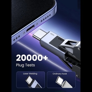 Cablu de Date USB-C la Type-C, PD100W, 5A, 480Mbps, 1m, Ugreen L512 - Space Gray - Img 5