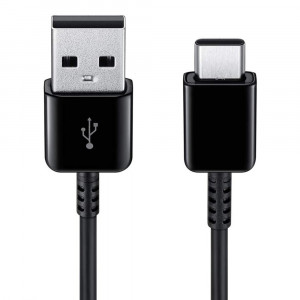 Cablu de Date USB la Type-C, 1.2m - Samsung (EP-DG950CBE) - Black (Bulk Packing) - Img 1