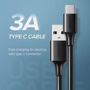 Cablu de Date USB la Type-C, PD18W, 3A, 2m, Ugreen US287, Negru - Img 5