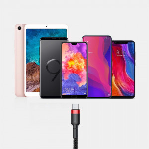 Cablu de Date USB Type-C, 2A, 3m, Baseus Cafule - Gri Inchis - Img 7