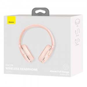 Casti Bluetooth Wireless Noise Reduction - Baseus Encok D02 Pro (NGTD010304) - Pink - Img 7