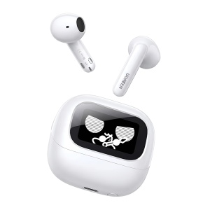 Casti fara Fir, Bluetooth 6.0, ANC, 400mAh, Display LCD - Ugreen HiTune H6 Magic WS216 (65386) - White