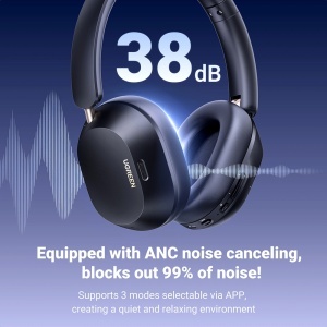 Casti fara Fir Bluetooth V5.4, Noise Cancelling, Hi-Res Audio, Ugreen HiTune Max5C HP203, Alb - Img 4