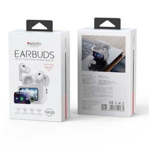 Casti wireless, Bluetooth 5.3, ANC si ENC, Ecran LCD, 360mAh, Yesido, Alb - Img 7