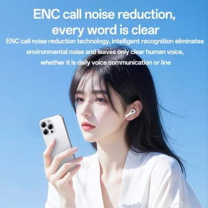 Casti wireless, Bluetooth 5.4, Microfon ENC, Half-in-ear, Yesido, Alb - Img 5