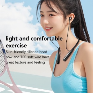 Casti Wireless Neckband, Bluetooth v5.3, Baterie 500mAh, Autonomie 80h, Magnetic, Yesido, Negru - Img 3