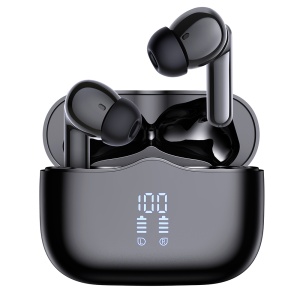 Casti Wireless Premium Bluetooth 5.4, SKYDDAR INNOVATION, VelarX One (CW2), ANC, ENC, 4 Microfoane, Autonomie Extinsa 300mAh, set cu sticker, Negru