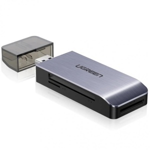 Cititor de Carduri USB la SD/TF/CF/MS Card, Plug&Play, 512GB, 5Gbps, Ugreen CM180 - Gri - Img 4