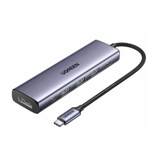 Docking Station Type-C, USB, Display Port, 5Gbps, PD 3.0, 100W, 4K@60Hz, Ugreen CM511 - Gri