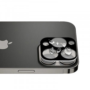 Folie camera iPhone 13 Pro / 13 Pro Max, Techsuit Full Camera Glass - Negru - Img 3