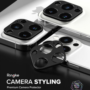 Folie camera iPhone 15 Pro / 15 Pro Max, Ringke Camera Styling - Black - Img 5