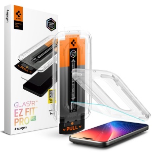 Folie pentru iPhone 16 Pro Max;iPhone 17 Pro Max, sticla securizata, Glas.tR EZ-FIT Pro HD Spigen, Transparent