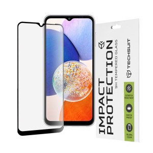 Folie pentru Samsung Galaxy A14 5G / Galaxy A14 4G, SKYDDAR INNOVATION, Sticla Securizata, Ultra HD, Protectie 111D, Montare Simplă, Transparent, set cu sticker