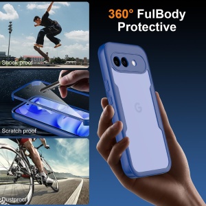 Husa 360° Google Pixel 10a, SKYDDAR INNOVATION, [Pachet 360°] ColorVerse, set cu sticker, Albastru - Img 5