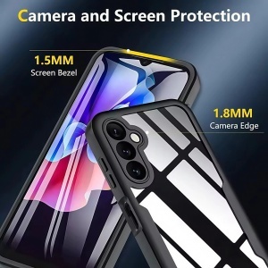 Husa 360° Xiaomi 15T Pro, SKYDDAR INNOVATION, [Pachet 360°] ColorVerse, set cu sticker, Negru - Img 4