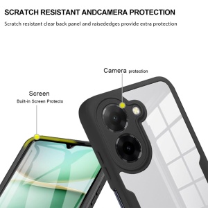 Husa 360° Xiaomi Redmi A5 4G (Standard), SKYDDAR INNOVATION, [Pachet 360°] ColorVerse, Mov, set cu sticker - Img 2