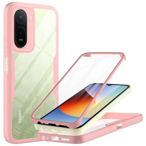 Husa 360° Xiaomi Redmi A7 Pro 4G, Husa Fata spate, Antisoc, set cu sticker, [Pachet 360°] ColorVerse, Roz