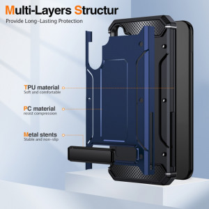 Husa antisoc Samsung Galaxy A14 4G / A14 5G cu suport birou, Techsuit Kickstand - Albastru - Img 5