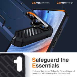 Husa antisoc Samsung Galaxy A54 cu suport birou, Techsuit Kickstand - Albastru - Img 5