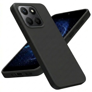 Husa Honor 400 Smart / X7d, Anti soc, Subtire, Antiderapanta, set cu sticker, Matt, Negru