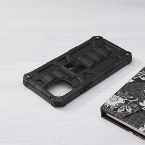 Husa iPhone 12 / 12 Pro, Antisoc, Suport Birou, Blazor Series, Camo Black - Img 5
