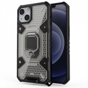 Husa iPhone 13 cu inel, Techsuit Honeycomb - Negru
