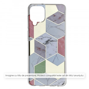 Husa iPhone 15 Pro Marble Series, Techsuit - Purple Hex