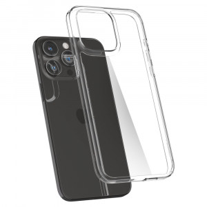 Husa iPhone 15 Pro Max, Spigen Air Skin Hybrid - Crystal Clear - Img 4