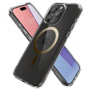 Husa iPhone 15 Pro Max, Spigen Ultra Hybrid MagSafe - Auriu - Img 4