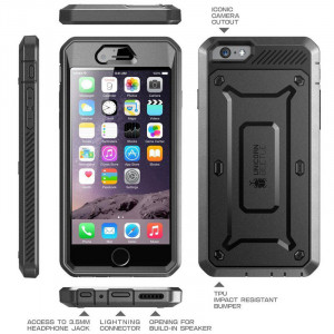 Husa iPhone 6 Plus / 6s Plus Supcase Unicorn Beetle Pro - Negru - Img 8