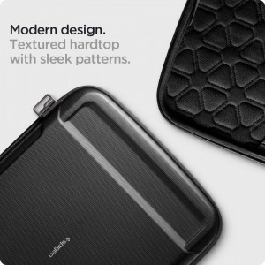 Husa laptop / tableta cu fermoar, dimensiune 13 - 14 inch, Spigen Rugged Armor - Negru - Img 7