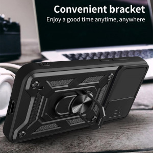 Husa Motorola Edge 40 cu inel magnetic, Techsuit CamShield - Negru - Img 5