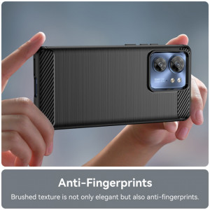 Husa Motorola Edge 40 Techsuit Carbon Silicone - Negru - Img 4