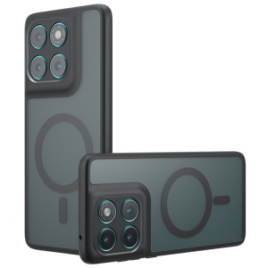 Husa Motorola Edge 60 Fusion / Edge 60, AntiSoc, set cu sticker, PureFrost MagSafe, Negru frost