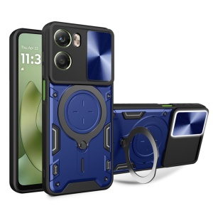 Husa Motorola Moto G06 cu Inel Magnetic, Protectie Camera, set cu sticker, CamGuard Pro, Albastru - Img 2