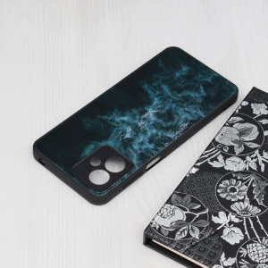 Husa Motorola Moto G14 cu sticla securizata, Techsuit Glaze - Blue Nebula - Img 4