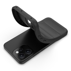 Husa Oppo Reno14 F din Silicon Mat, set cu sticker, Magic Shield, Negru - Img 4