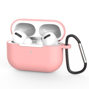 Husa pentru AirPods Pro 3 din silicon, Carabina Prindere, Protectie 360°, Slim, Skyddar Silicone Case, Roz inchis