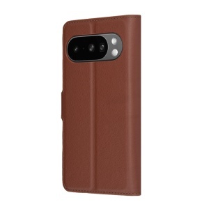 Husa pentru Google Pixel 10 Pro XL, SKYDDAR INNOVATION, Leather Wallet, tip Carte, cu Portofel Interior, Finisaje Premium, Maro, set cu sticker  - Img 5
