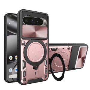 Husa pentru Google Pixel 10 Pro XL, SKYDDAR INNOVATION, SafeCover, Inel Magnetic, Protectie Camera, Roz auriu, set cu sticker