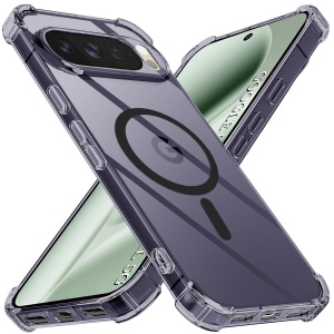 Husa pentru Google Pixel 10 Pro XL, SKYDDAR INNOVATION, Shockproof MagSafe din silicon, set cu sticker, Fumuriu