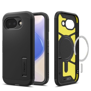Husa pentru Google Pixel 10a, Antisoc, Spigen Tough Armor MagSafe, Negru